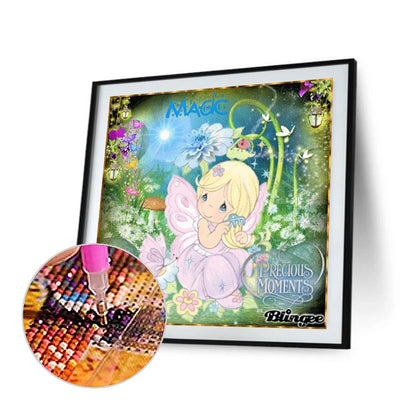 Precious Moment Record Doll - Full Round Drill Diamond Painting 40*40CM