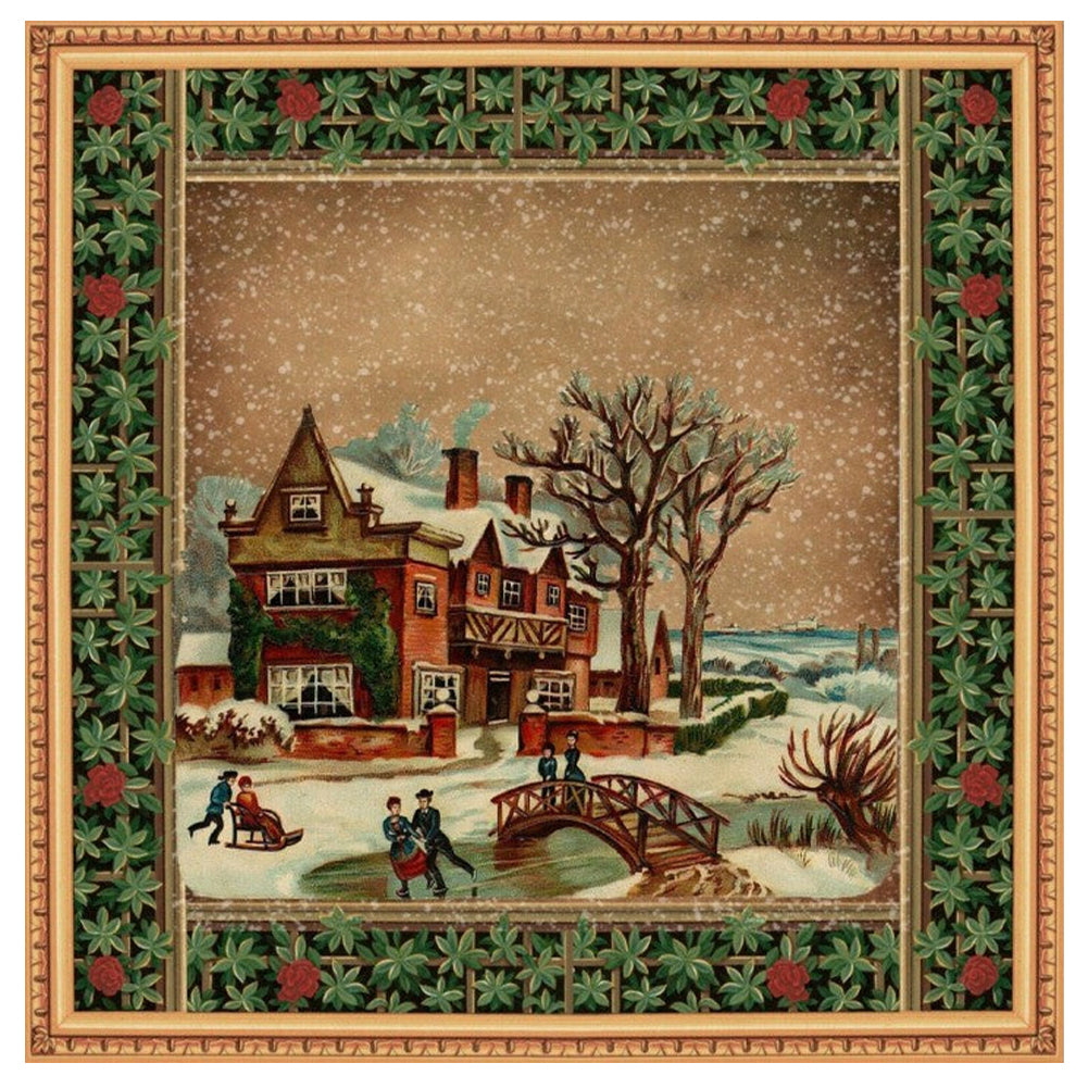 Christmas House - Full Round Drill Diamond Painting 30*30CM