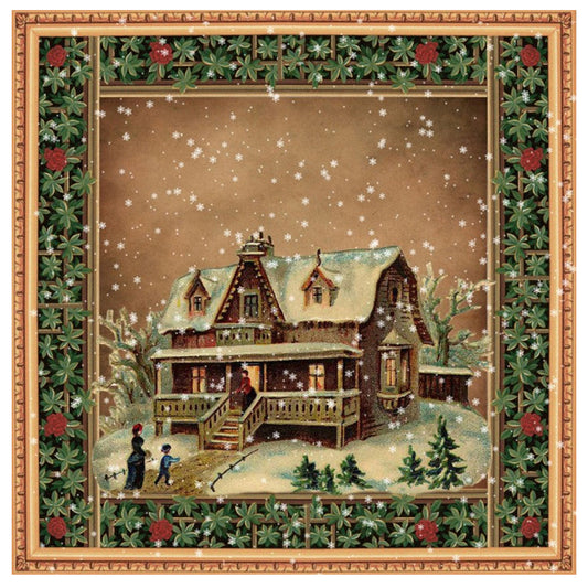 Christmas House - Full Round Drill Diamond Painting 30*30CM