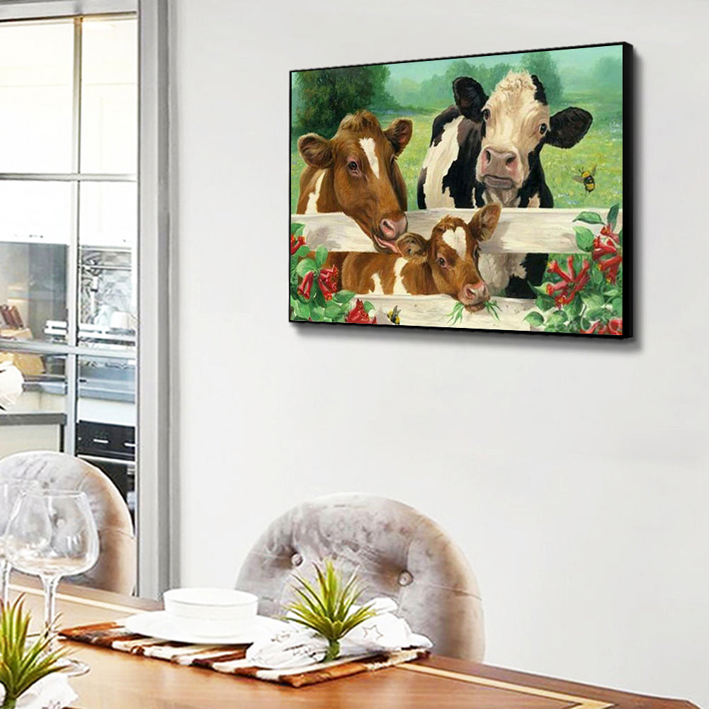 Farm Cow - Full Square Drill Diamond Painting 60*50CM