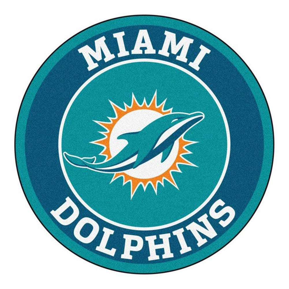 Miami Dolphins Football Team Logo - Full Round Drill Diamond Painting 40*40CM
