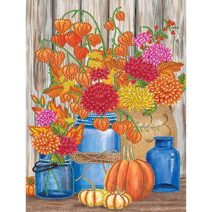 Harvest Autumn Pumpkin Bouquet - Special Shaped Drill Diamond Painting 30*40CM