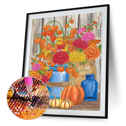 Harvest Autumn Pumpkin Bouquet - Special Shaped Drill Diamond Painting 30*40CM