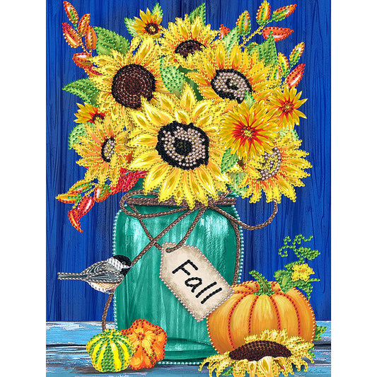 Harvest Autumn Pumpkin Bouquet - Special Shaped Drill Diamond Painting 30*40CM