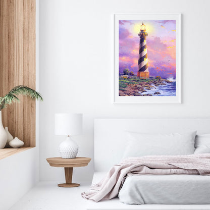 Seaside Lighthouse - Full Round Drill Diamond Painting 40*50CM