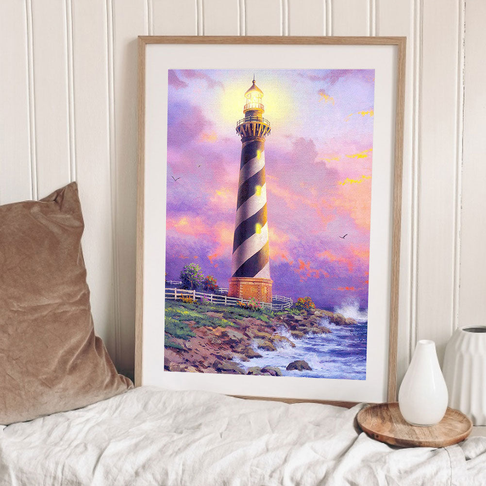 Seaside Lighthouse - Full Round Drill Diamond Painting 40*50CM