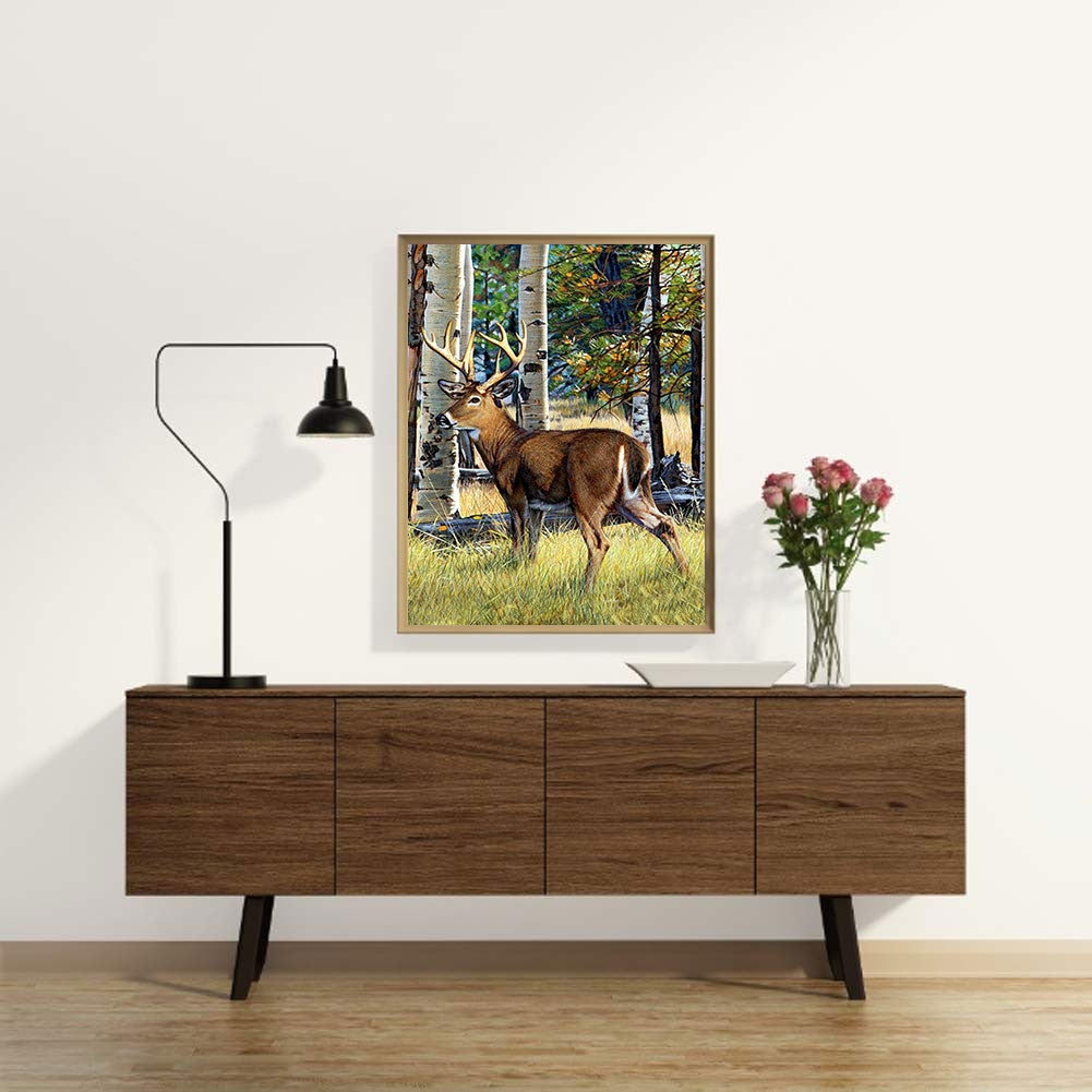 Elk - Full Round Drill Diamond Painting 50*60CM