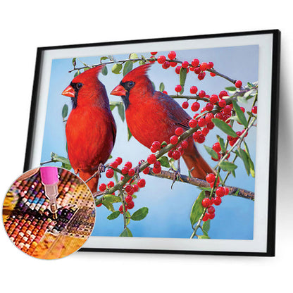 Cardinals - Full Round Drill Diamond Painting 60*50CM