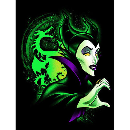 Maleficent - Full Round Drill Diamond Painting 30*40CM