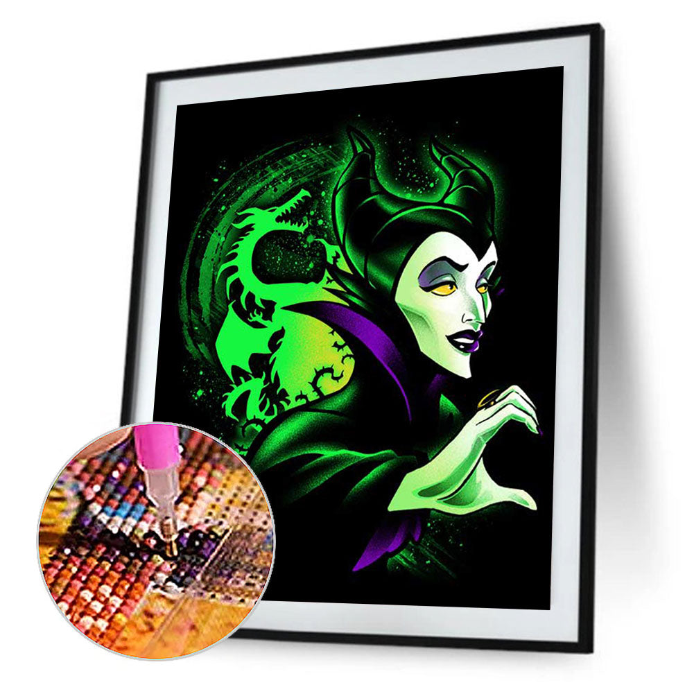 Maleficent - Full Round Drill Diamond Painting 30*40CM