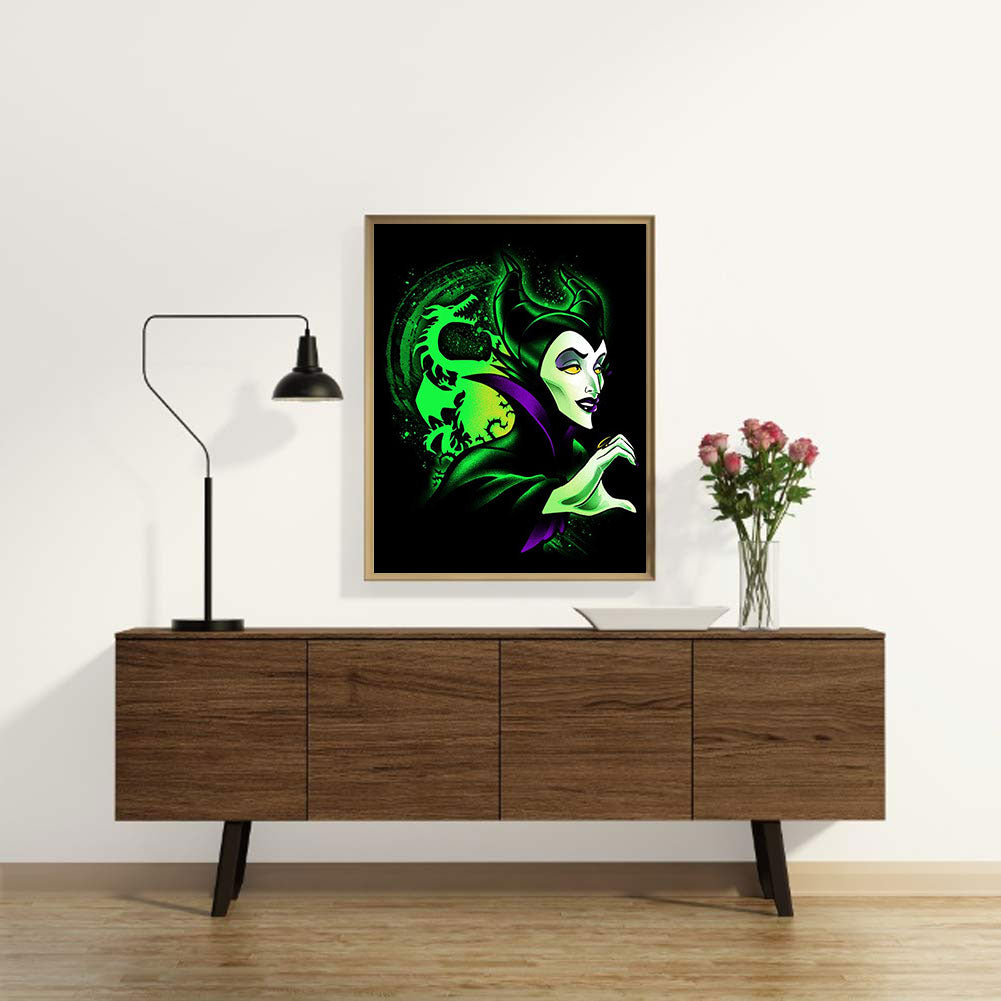 Maleficent - Full Round Drill Diamond Painting 30*40CM