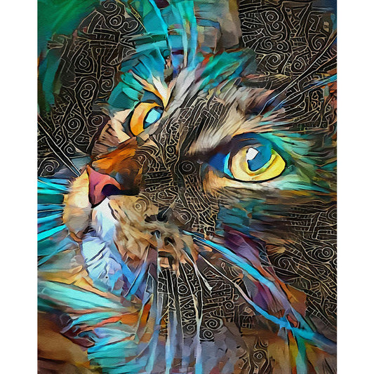 Metallic Cat - Full Round Drill Diamond Painting 40*50CM