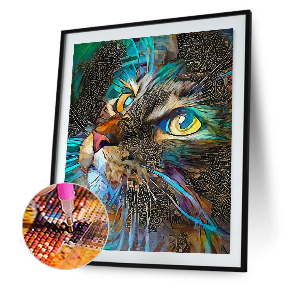 Metallic Cat - Full Round Drill Diamond Painting 40*50CM