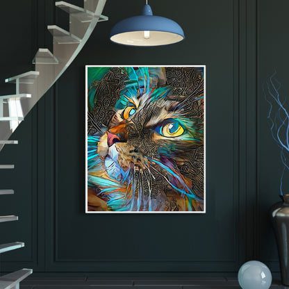 Metallic Cat - Full Round Drill Diamond Painting 40*50CM