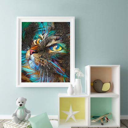 Metallic Cat - Full Round Drill Diamond Painting 40*50CM