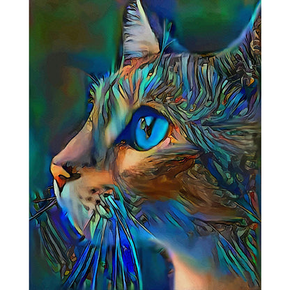 Metallic Cat - Full Round Drill Diamond Painting 40*50CM