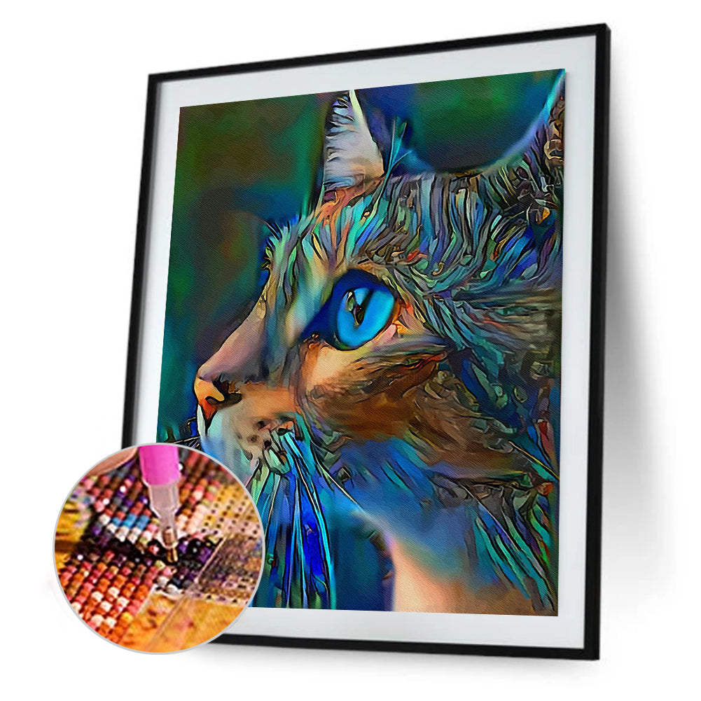 Metallic Cat - Full Round Drill Diamond Painting 40*50CM