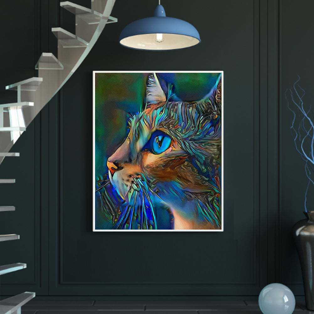 Metallic Cat - Full Round Drill Diamond Painting 40*50CM