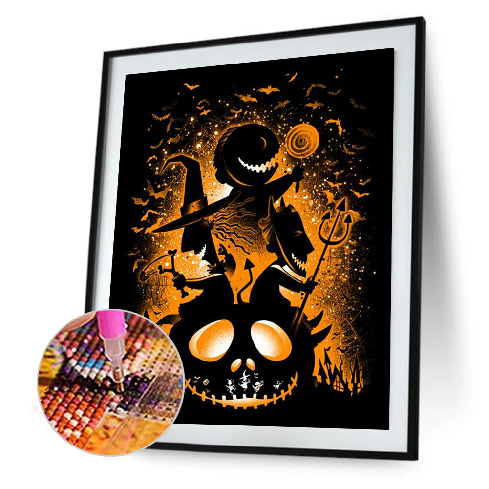 Weird City Night Silhouette - Full Round Drill Diamond Painting 40*50CM