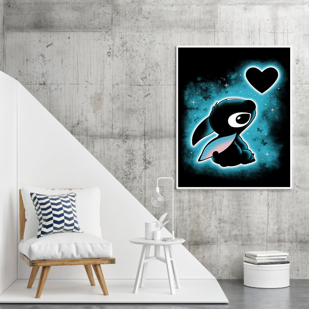 Stitch Silhouette - Full Round Drill Diamond Painting 40*50CM