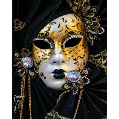 Mask Woman - Full Round Drill Diamond Painting 50*60CM