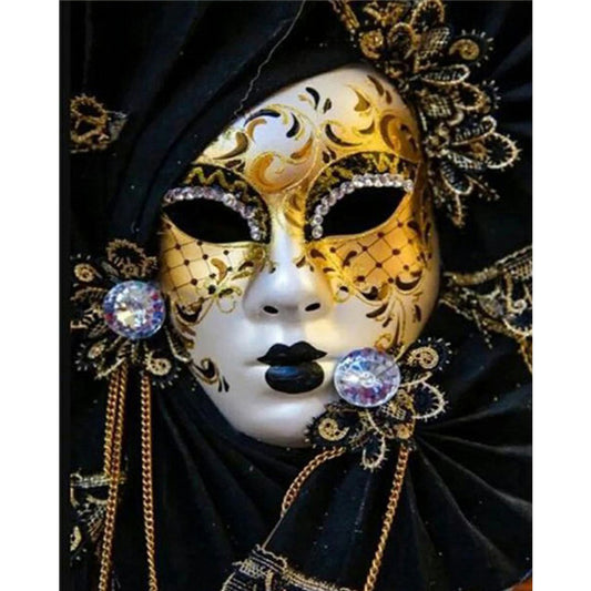 Mask Woman - Full Round Drill Diamond Painting 50*60CM