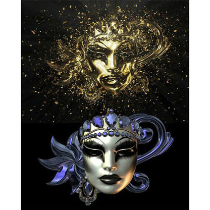 Mask Woman - Full Round Drill Diamond Painting 50*60CM