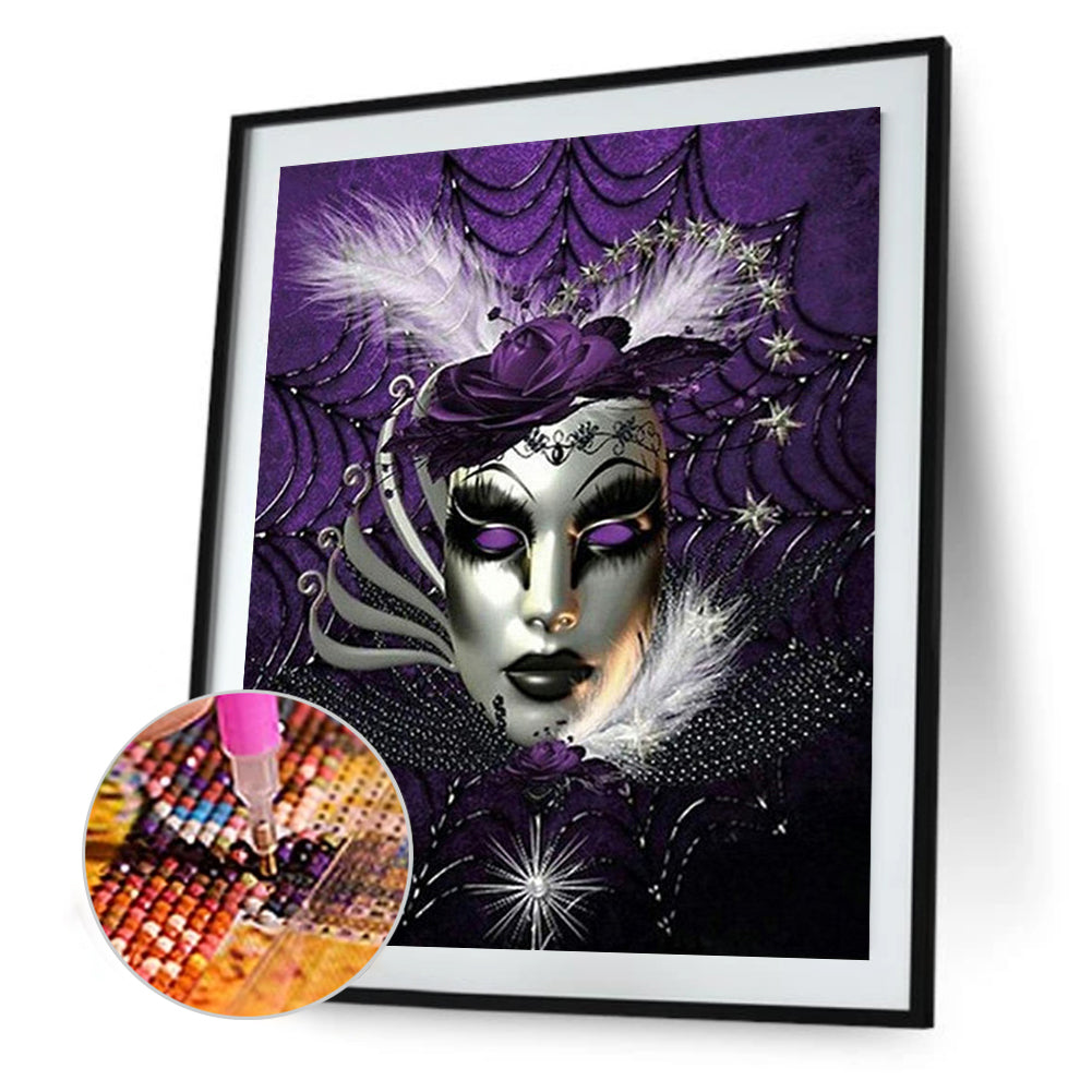 Mask Woman - Full Round Drill Diamond Painting 50*60CM
