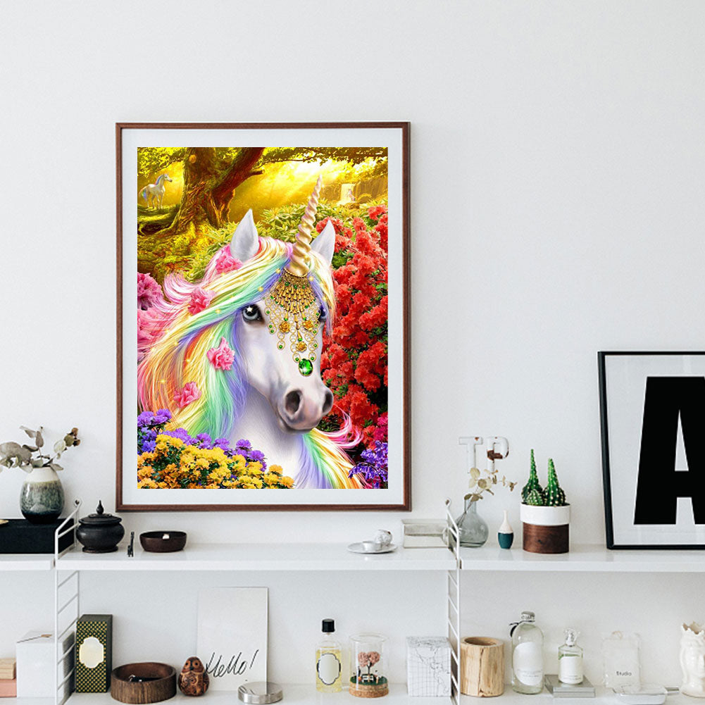 Rainbow Horse - Full Round Drill Diamond Painting 50*60CM