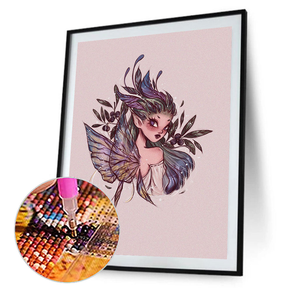 Illustration Girl - Full Round Drill Diamond Painting 40*60CM