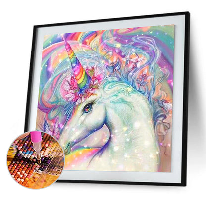 Rainbow Unicorn - Full Square Drill Diamond Painting 40*40CM