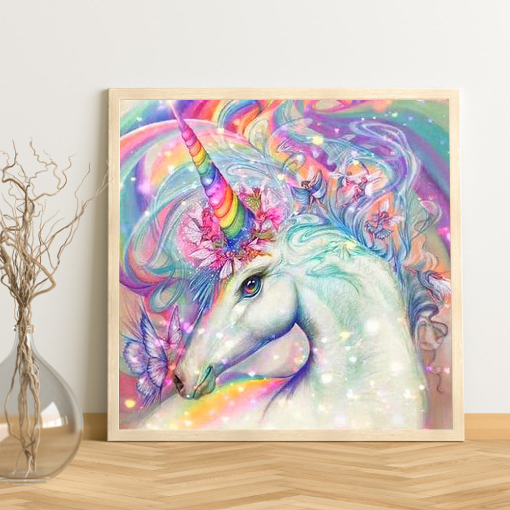 Rainbow Unicorn - Full Square Drill Diamond Painting 40*40CM