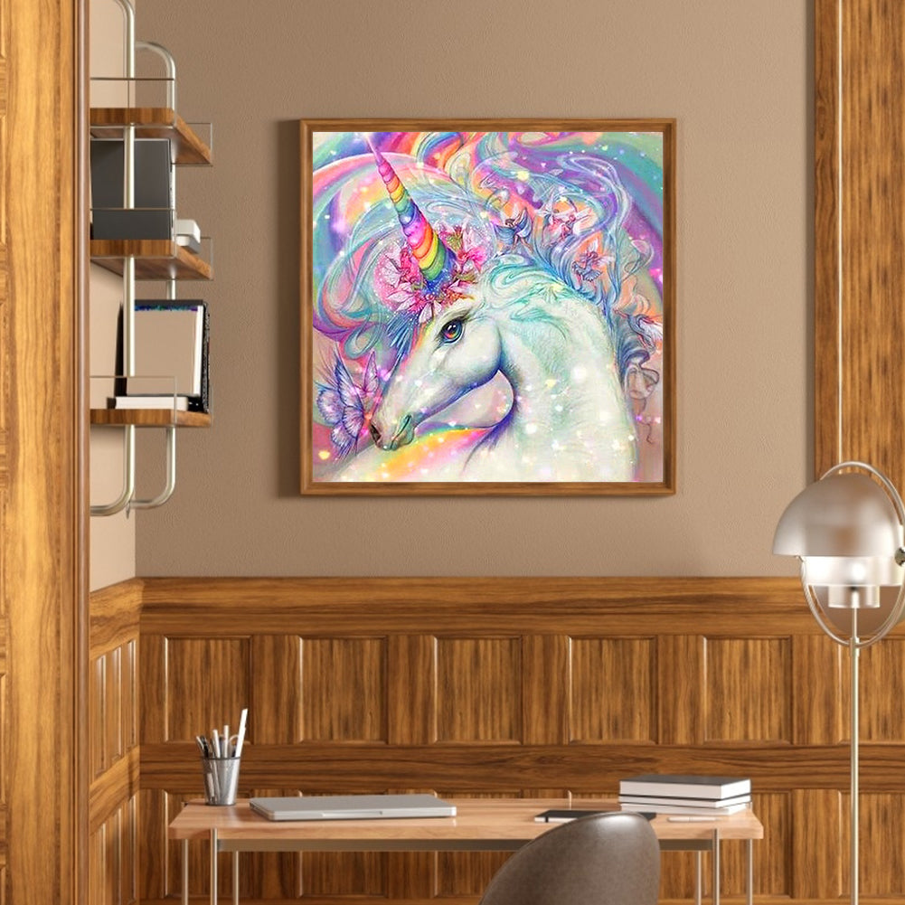 Rainbow Unicorn - Full Square Drill Diamond Painting 40*40CM