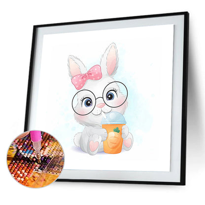 Bunny With Glasses - Full Square Drill Diamond Painting 40*40CM