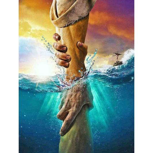 Jesus' Hand Of Redemption - Full Round Drill Diamond Painting 40*50CM