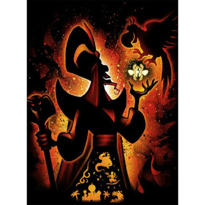 Disney Jafar Malevolent Silhouette - Full Square Drill Diamond Painting 40*50CM