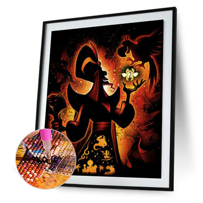 Disney Jafar Malevolent Silhouette - Full Square Drill Diamond Painting 40*50CM