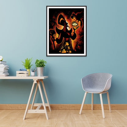 Disney Jafar Malevolent Silhouette - Full Square Drill Diamond Painting 40*50CM