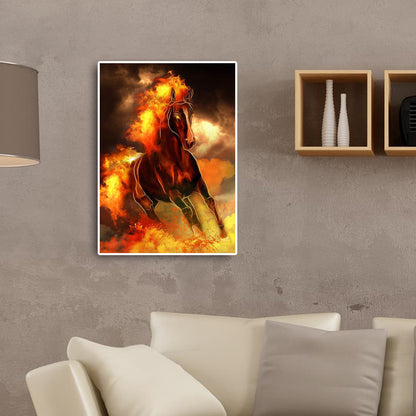 Flame Horse - Full Square Drill Diamond Painting 40*50CM