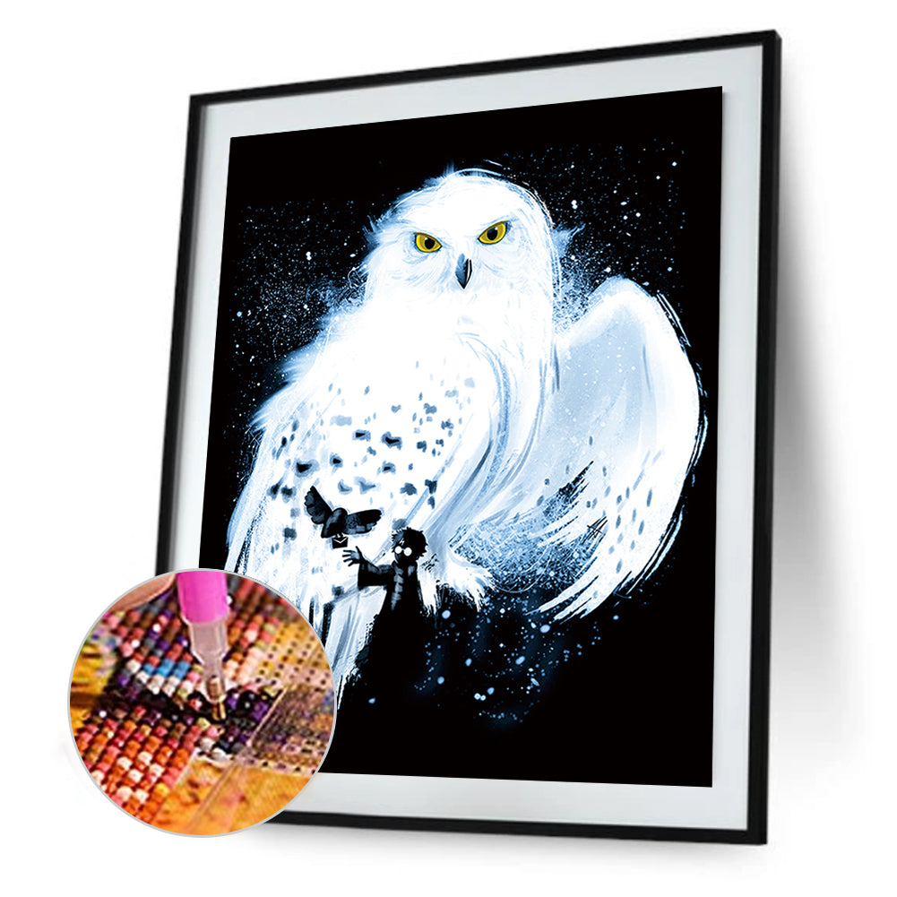 White Owl - Full Square Drill Diamond Painting 40*50CM