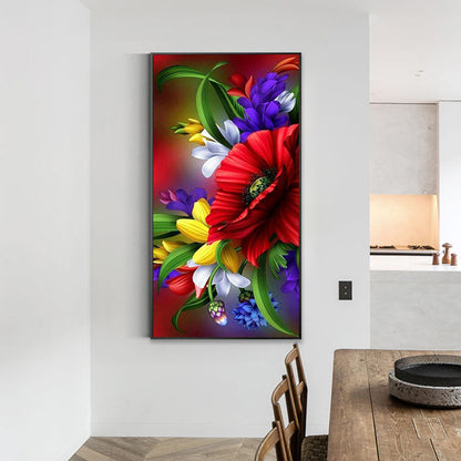 Blooming Poppies - Full Square Drill Diamond Painting 40*70CM