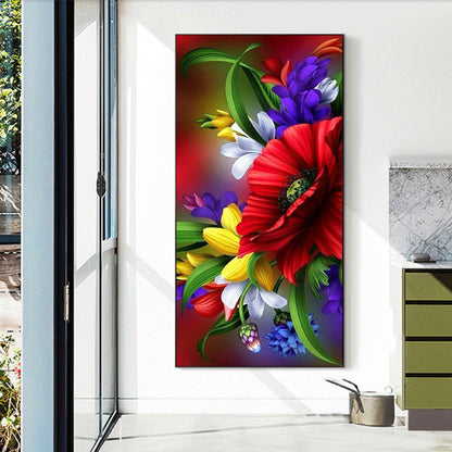 Blooming Poppies - Full Square Drill Diamond Painting 40*70CM