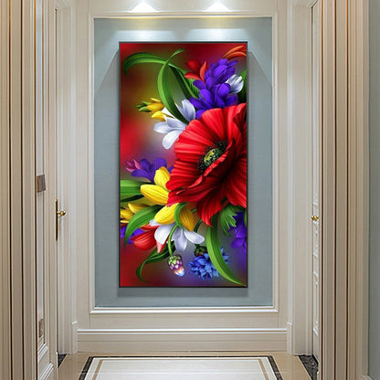 Blooming Poppies - Full Square Drill Diamond Painting 40*70CM