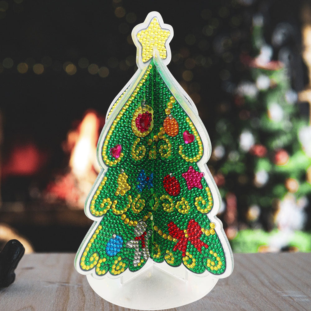 5D DIY Diamond Painting Ornament Crafts Xmas Tree Desktop Decoration Table Decor