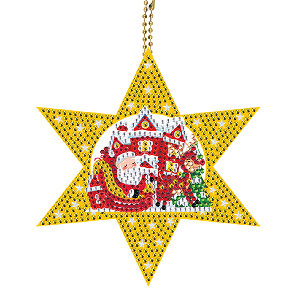 5D Christmas Pendant Double-sided DIY Art Crafts Rhinestone Handmade Party Props