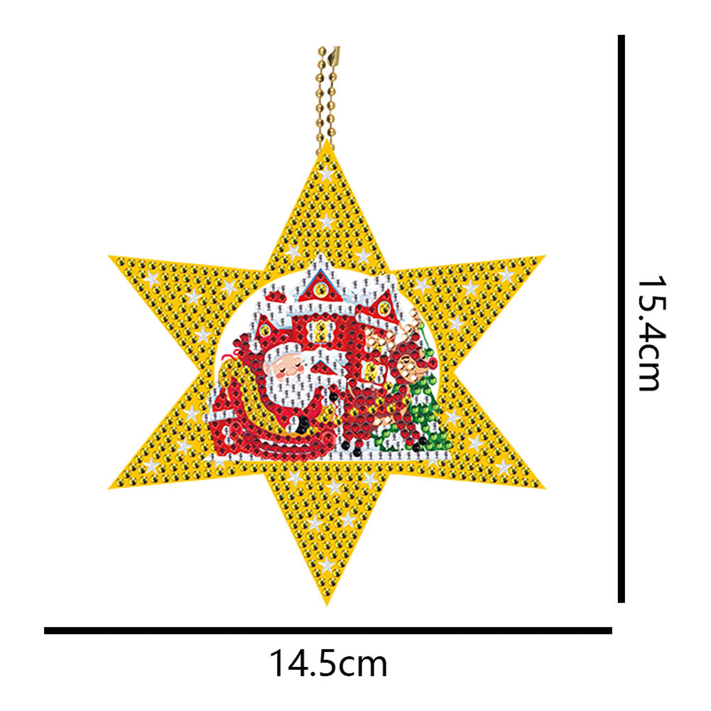 5D Christmas Pendant Double-sided DIY Art Crafts Rhinestone Handmade Party Props