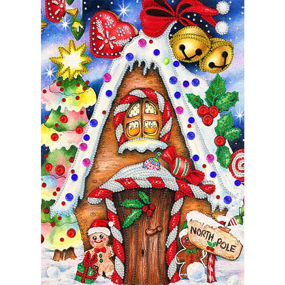 Christmas Candy House - Special Shaped Drill Diamond Paiting 30*40CM