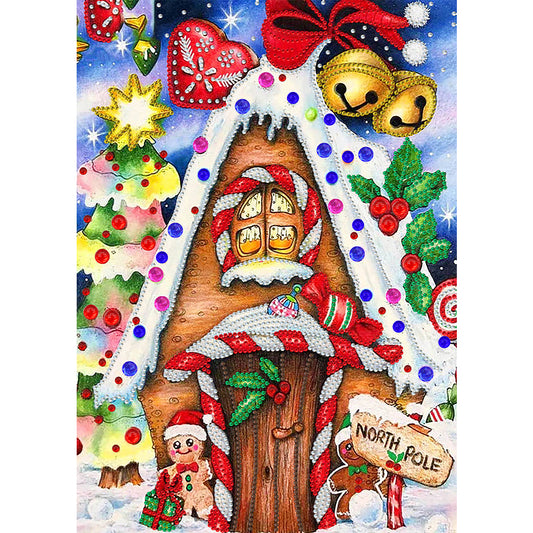 Christmas Candy House - Special Shaped Drill Diamond Paiting 30*40CM