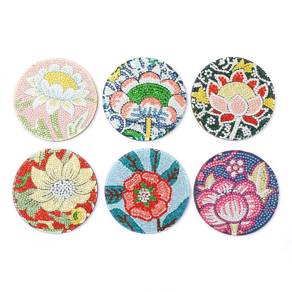 6pcs Acrylic Coaster Funny Diamond Mosaic Coaster for Home Table Decoration Gift