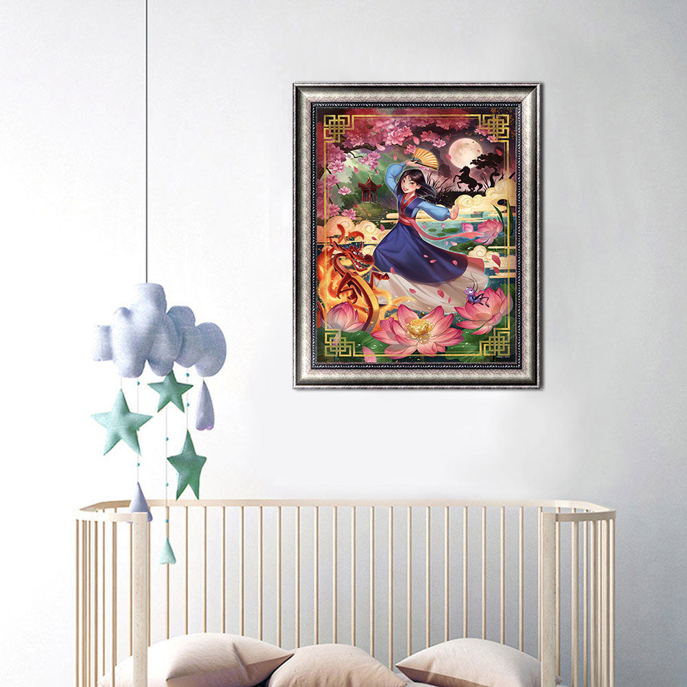 Princess Mulan - Full Round Drill Diamond Painting 40*50CM